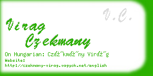 virag czekmany business card